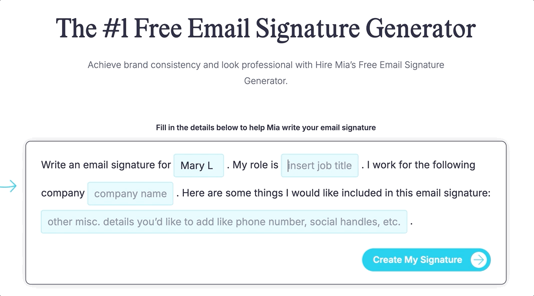 Free Email Signature Generator gif