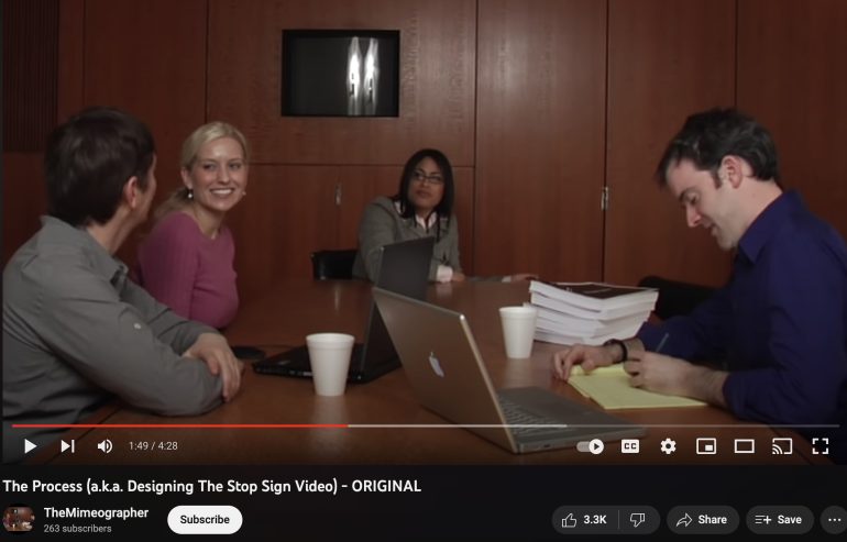 Youtube video about the process(designing the stop sign video)