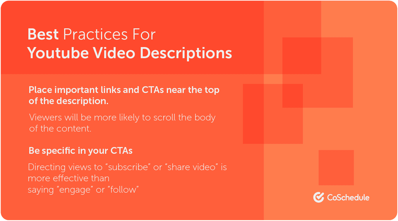 Best Practices YouTube Video Descriptions from CoSchedule