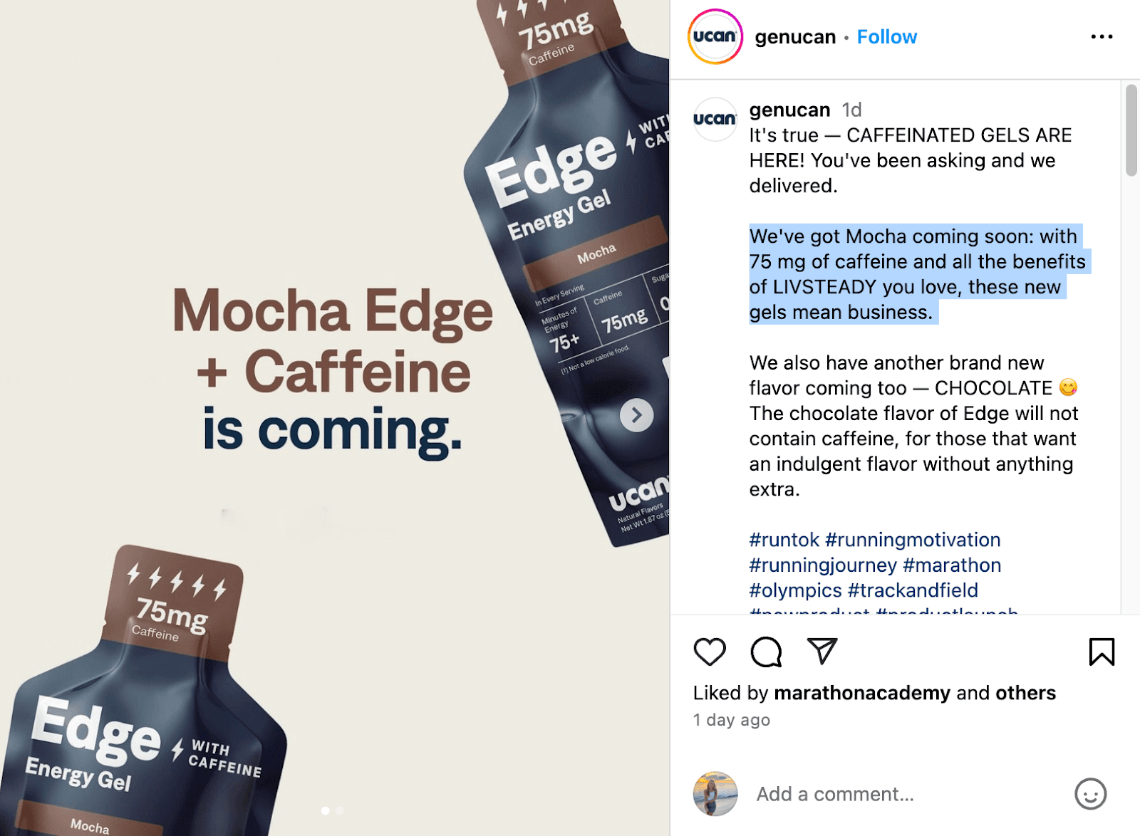 Instagram Caption Ideas example from Genucan