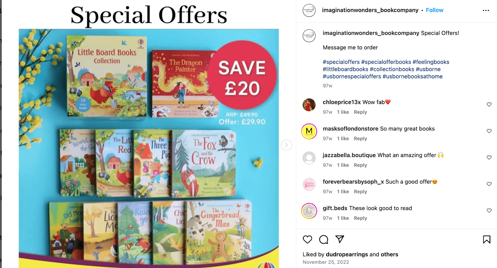 Instagram Caption Ideas example from Imagination Wonders Book Company