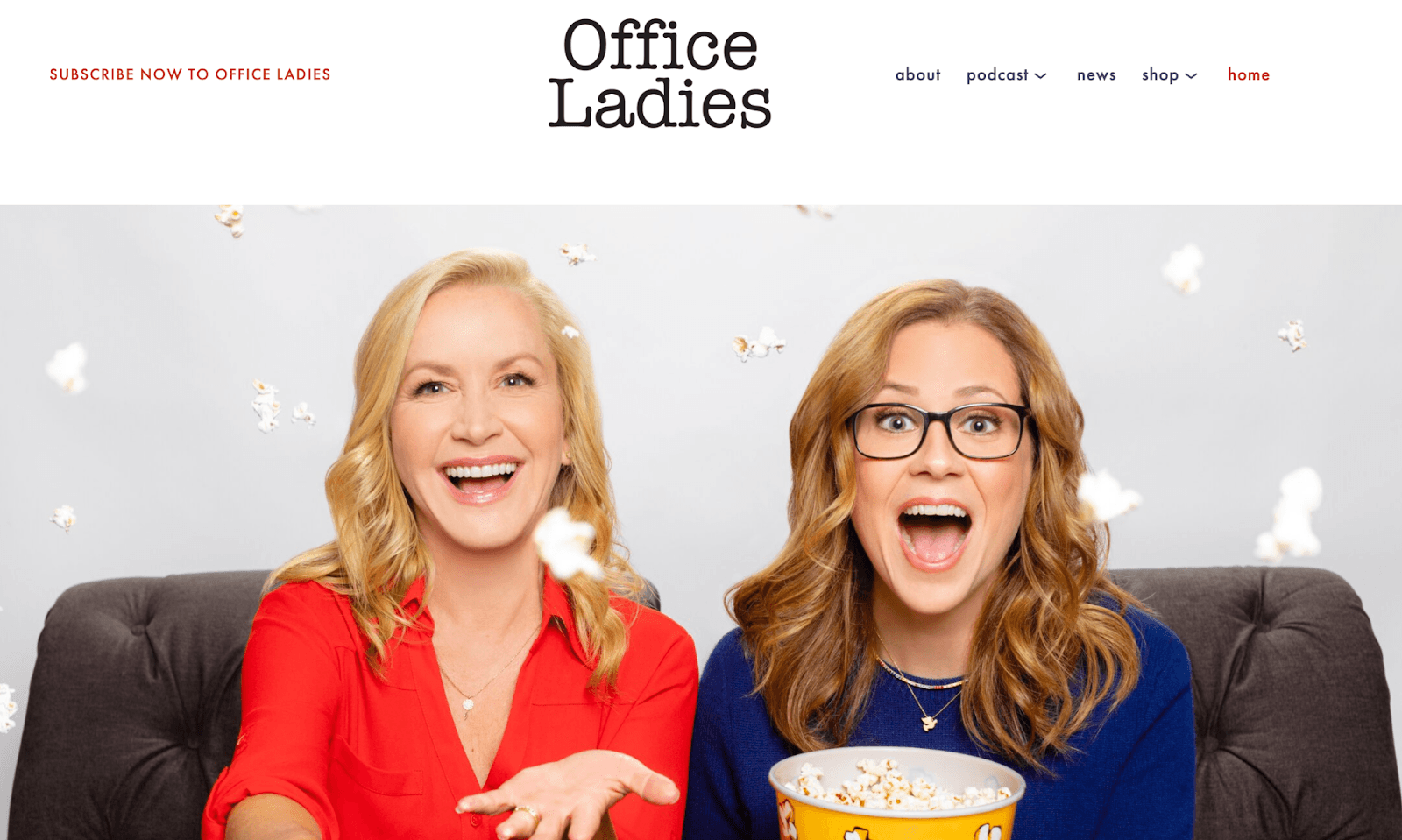 Office Ladies podcast homepage.