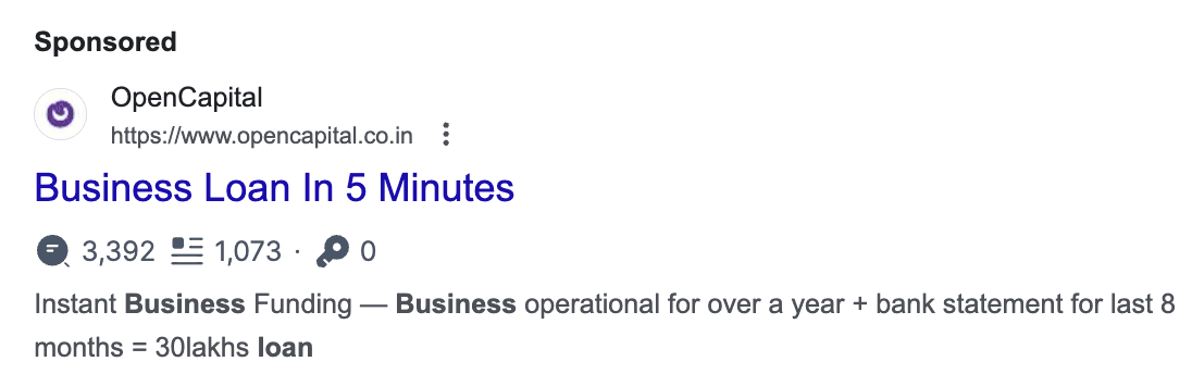 Advertising Headline Google Ads: highlighting unique selling propositions